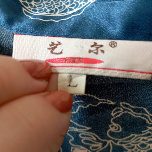 Navy Blue QiGong Silk Top - Picture 10 of 16